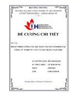 đề cương chi tiết hoàn thiện công tác kế toán tài sản cố định tại công ty tnhh tư vấn và xây dựng nam thọ
