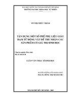 Tận dụng một số phế phụ liệu giàu đạm từ động vật để thu nhận các sản phẩm có giá trị sinh học
