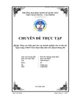 nâng cao hiệu quả cho vay doanh nghiệp vừa và nhỏ tại ngân hàng tmcp tài chính dầu khí chi nhánh đông đô