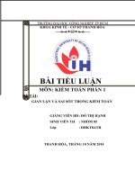 gian lận và sai sót trong kiểm toán