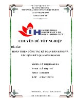 hoàn thiện công tác kế toán bán hàng và xác định kết quả kinh doanh công ty thương mại và dịch vụ lam sơn