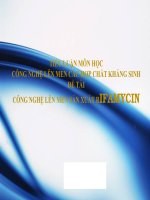 công nghệ lên men sản xuất rifamycin