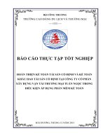 hoàn thiện kế toán tài sản cố định và kế toán khấu hao tài sản cố định tại công ty cổ phần xây dựng vận tải thương mại tuấn ngọc