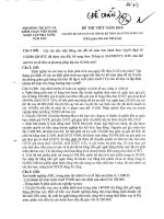 ĐỀ THI MÔN KẾ TOÁN TÀI CHÍNH KẾ TOÁN QUẢN TRỊ NÂNG CAO NĂM 2010 ĐỀ CHẴN