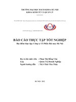 báo cáo thực tập tốt nghiệp tại công ty cổ phần dệt may hà nội