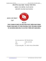 thực trạng và một số giải pháp phát triển hoạt động thanh toán quốc tế theo phương thức tín dụng chứng từ tại ngân hàng đầu tư và phát triển việt nam (bidv)