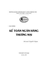 Giáo trình kế toán ngân hàng thương mại