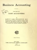 business accounting volume  3 cost accounting