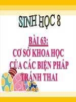 bài giảng sinh học 8 bài 63 cơ sở khoa học của các biện pháp tránh thai