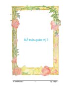 Báo cáo kế toán quản trị