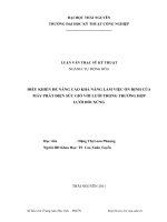 điều khiển để nâng cao khả năng làm việc ổn định của máy phát điện sức gió với lưới trong trường hợp lưới đối xứng