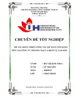 hoàn thiện công tác kế toán vốn bằng tiền tại công ty thương mại và dịch vụ lam sơn  