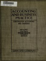 accounting and business practice; corporation accounting and banking