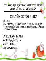 giải pháp nhằm hoàn thiện công tác kế toán tscđ tại công ty cổ phần thương mại và dịch vụ hoẳng hóa