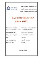 báo cáo thực tập nhận thức phòng kinh doanh thẻ tín dụng - ngân hàng tmcp techcombank, số 6 ntmk, tp.hcm