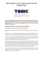 Làm bài trắc nghiệm TOEIC tưởng như đơn giản (Những lưu ý)