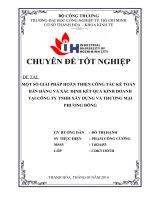 một số giải pháp hoàn thiện công tác kế toán bán hàng và xác định kết quả kinh doanh tại công ty tnhh xây dựng và thương mại phương đông