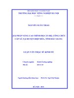Giải pháp nâng cao trình độ cán bộ, công chức cấp xã tại huyện hiệp hòa, tỉnh bắc giang
