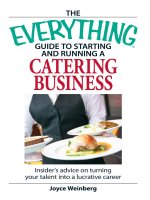the everything guide to starting and running a catering business