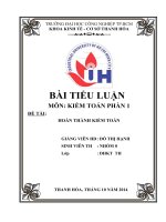 hoàn thành kiểm toán