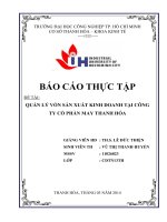 bài chuẩn.quản lý vốn sản xuất kinh doanh tại công ty cổ phần may thanh hóa