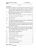 hoàn thiện kế toán doanh thu, chi phí và xác định kết quả kinh doanh tại công ty cổ phần thương mại và dịch vụ kỹ thuật tth việt nam