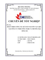 hoàn thiện công tác kế toán nguyên vật liệu tại công ty tnhh công nghệ và thương mại sông mã