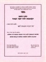 báo cáo thực tập tốt nghiệp kế toán vật tư tại công ty khai thác và cấp thoát nước sinh hoạt nông thôn tiền giang