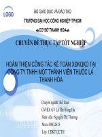 hoàn thiện công tác kế toán xđkqkd tại công ty tnhh một thành viên thuốc lá thanh hóa