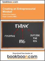 creating an entrepreneurial mindset
