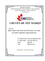 thực trạng kế toán nguyên liệu vật liệu tại nông trường thạch quảng