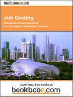 Job Costing Managerial and Cost Accounting