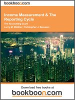 Income Measurement and The Reporting Cycle The Accounting Cycle