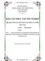 công tác tổ chức hạch toán kế toán tại công ty tnhh duy tân