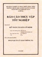 báo cáo thực tập tốt nghiệp  kế toán tài sản cố định