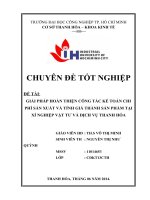 giải pháp hoàn thiện công tác kế toán chi phí sản xuất và tính giá thành sản phẩm tại xí nghiệp vật tư và dịch vụ thanh hóa