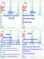 TÀI CHÍNH TIỀN TỆ  CHƯƠNG 5 TÍN DỤNG VÀ LÃI SUẤT TÍN DỤNG