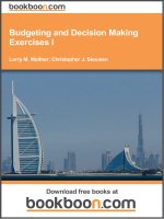 Budgeting and Decision Making Exercises I