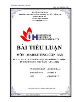 chiến lược sản phâm của công ty sữa