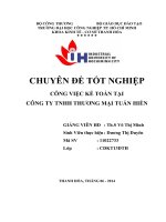 công việc kế toán tại công ty tnhh thương mại tuấn hiền