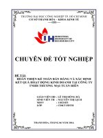 hoàn thiện kế toán bán hàng và xác định kết quả hoạt động kinh doanh tại công ty tnhh thương mại tuấn hiền