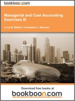 Managerial and Cost Accounting Exercises III