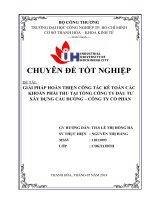 giải pháp hoàn thiện công tác kế toán các khoản phải thu tại tổng công ty đầu tư xây dựng cầu đường – công ty cổ phần