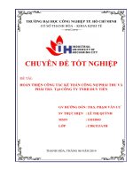 hoàn thiện công tác kế toán công nợ phải thu và phải trả  tại công ty tnhh duy tiến