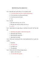 Bộ đề thi môn lý thuyết tài chính tiền tệ