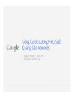 Công Cụ Đo Lường Hiệu Suất Quảng Cáo Adwords