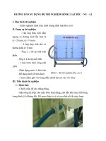 HƯỚNG DẪN SỬ DỤNG BỘ THÍ NGHIỆM ĐỊNH LUẬT BÉC – NU – LI