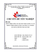 bài số 4 hoàn thiện công tác kế toán tiền lương và các khoản trích theo lương tại công ty cổ phần xây dựng thương mại sao việt