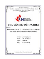 kế toán bán hàng và xác định kết quả bán hàng tại công ty cổ phần bình minh việt nam