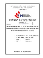 hoàn thiện công tác kế toán tiền lương và các khoản trích theo lương tại công ty đầu tư xây dựng hoàng long công ty cổ phần